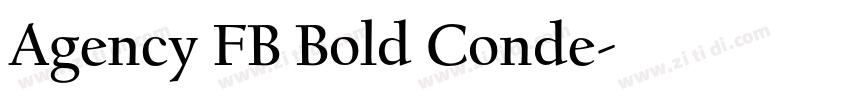 Agency FB Bold Conde字体转换